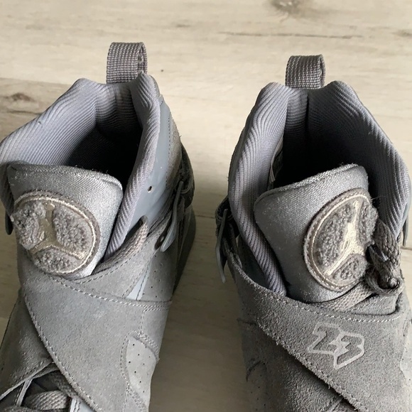 Nike air JORDAN 8 retro gray suede shoes‎ sneakers - Picture 7 of 16